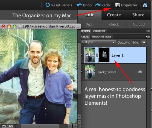 New features: Layer mask and Organizer for the Mac