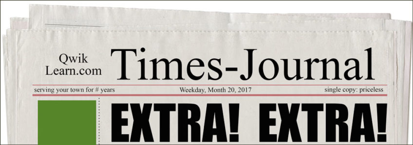 Extra! Extra! Read All About It!