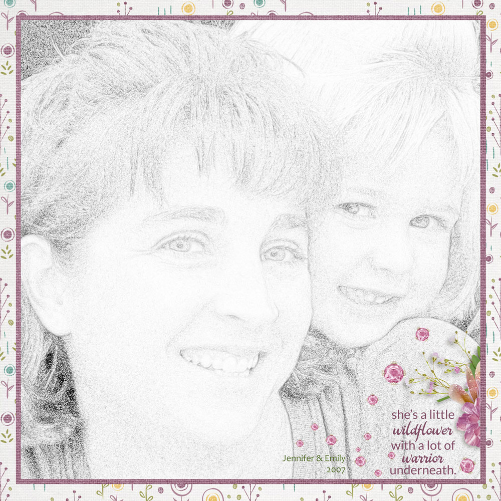 Page & Photo: Karen Schulz Kit: Mothers and Daughters by Karen Schulz Font: Candera Regular