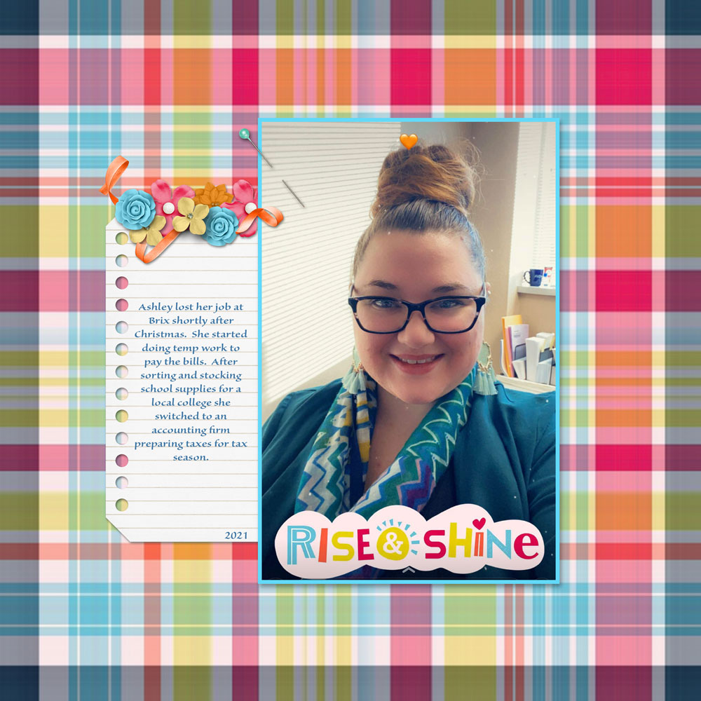 Photo: Ashley Wiggins Layout: Laura Wiggins Tutorial: Playful Plaid by Karen Schulz Kit: Be Extraordinary by BHS Font: Sanvito
