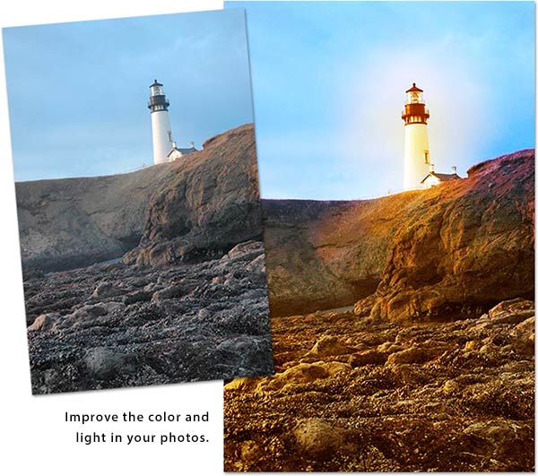 Lighthouse photo: Improve the color and light in your photos.
