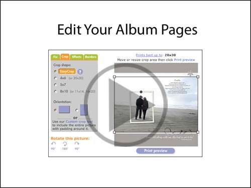 Edit your album pages